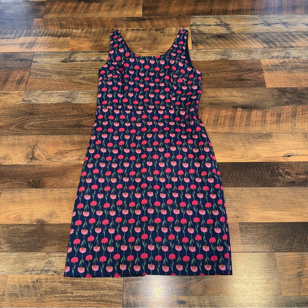 J. Crew Black and Pink Floral Mini Dress